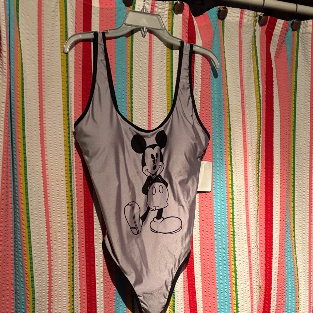 Disney Gray Mickey Mouse Swimsuit